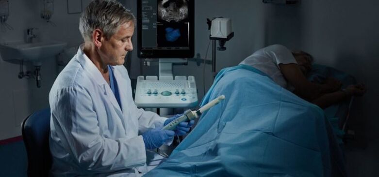 Ecografia prostatei prin rect este o metodă informativă de diagnosticare a prostatitei